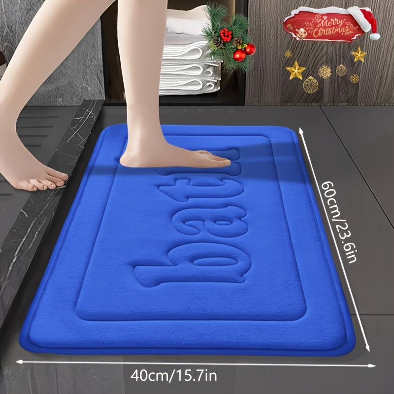 Tapete de Banho de Espuma de Memória de Luxo | Ultra Macio, Espesso 25D, Antiderrapante, Lavável na Máquina, Tapete de Casa de Banho de Poliéster de Secagem Rápida para Sala de Estar, Cozinha, Lavandaria, Quarto