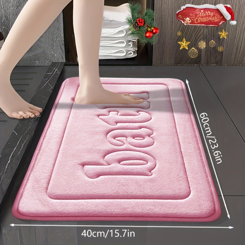 Tapete de Banho de Espuma de Memória de Luxo | Ultra Macio, Espesso 25D, Antiderrapante, Lavável na Máquina, Tapete de Casa de Banho de Poliéster de Secagem Rápida para Sala de Estar, Cozinha, Lavandaria, Quarto