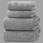 Conjunto de 4 Toalhas de Banho Premium Espessas - 2 Toalhas de Banho + 2 Toalhas de Mão. Altamente Absorventes, Sem Fiapos, Macias, Suaves para a Pele e de Secagem Rápida. Ideais para Outono e Inverno, Natação, Fitness e Uso Portátil. Adequadas para Sauna, Banheiro e como Presente de Natal