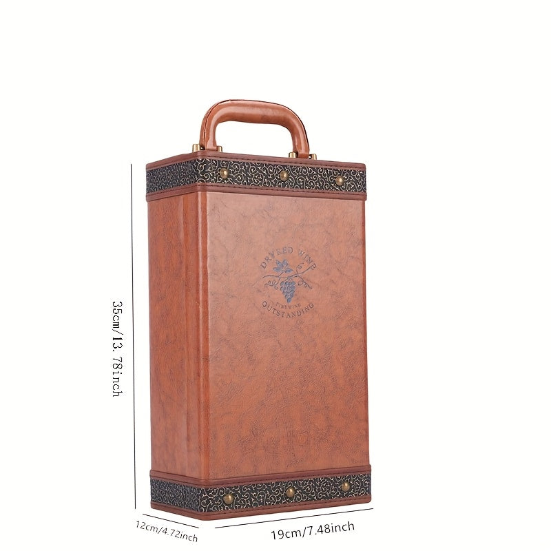 Caixa Vintage para Armazenamento de Vinhos com Fecho