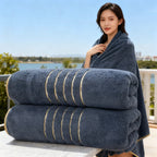 Conjunto de 3 Toalhas de Banho Premium Coral, Toalha de Cabelo Macia e Absorvente Espessada para Uso Doméstico, 70,0 x 140,0 cm, Adequado para Família, Casais, Hotéis & SPA, Fitness ao Ar Livre, Camping, Presente de Natal