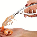 Uma Nova Ferramenta de Descascamento de Camarão em Aço Inoxidável, um Dispositivo Profissional para Limpar Camarões e Remover Intestinos, um Limpador de Casca de Marisco de Alta Qualidade, Pinças de Cozinha Criativas, Adequadas para Lagostas e Caranguejos, um Removedor de Intestinos de Lagosta