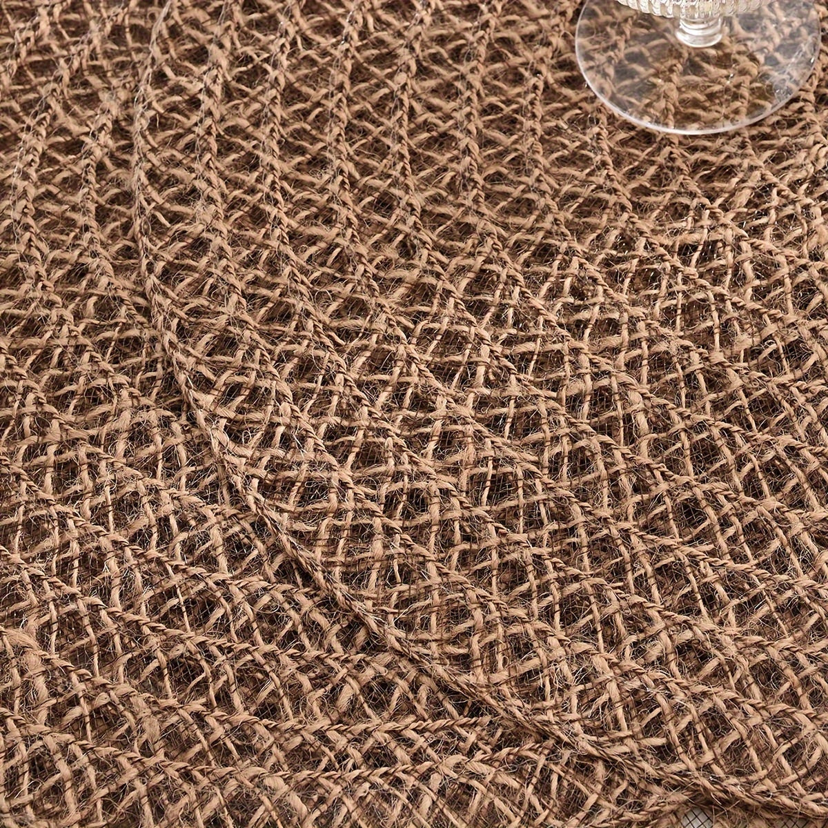 4 Peças de Descanso de Copos Redondo Antiderrapante Nórdico, Jogo Americano, Acessórios de Cozinha, Descanso de Mesa para Jantar, Design Trançado Boho para Mesa de Jantar & Festa de Natal, Guardanapo para Restaurante, Festa, Hotel, Casa de Campo, Decoração de Mesa para Reunião Familiar