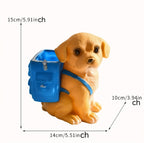 Porta-Canetas Cachorrinho com Mochila Decorativo