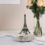 Figura de Metal da Torre Eiffel de Paris 1pc - Modelo Arquitetônico em Miniatura Turquesa com Detalhes Intrincados e Ferroaria Detalhada, Arte Decorativa para Prateleira, Lembrança de Viagem & Presente de Férias, Decoração Elegante para Casa | Embalagem Sofisticada, Decoração da Torre Eiffel