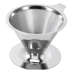 Filtro de Café Reutilizável em Inox Compatível com Suporte de Cone Padrão Lavável