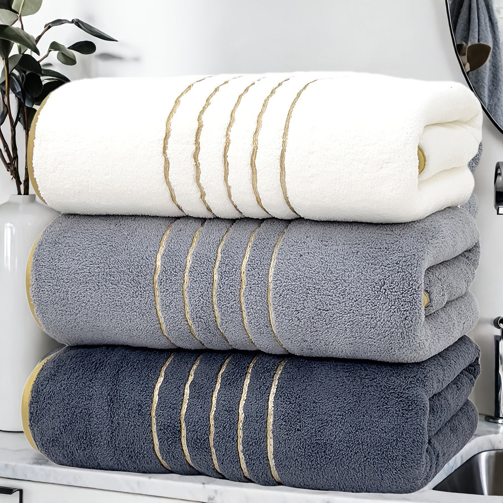 Conjunto de 3 Toalhas de Banho Premium Coral, Toalha de Cabelo Macia e Absorvente Espessada para Uso Doméstico, 70,0 x 140,0 cm, Adequado para Família, Casais, Hotéis & SPA, Fitness ao Ar Livre, Camping, Presente de Natal