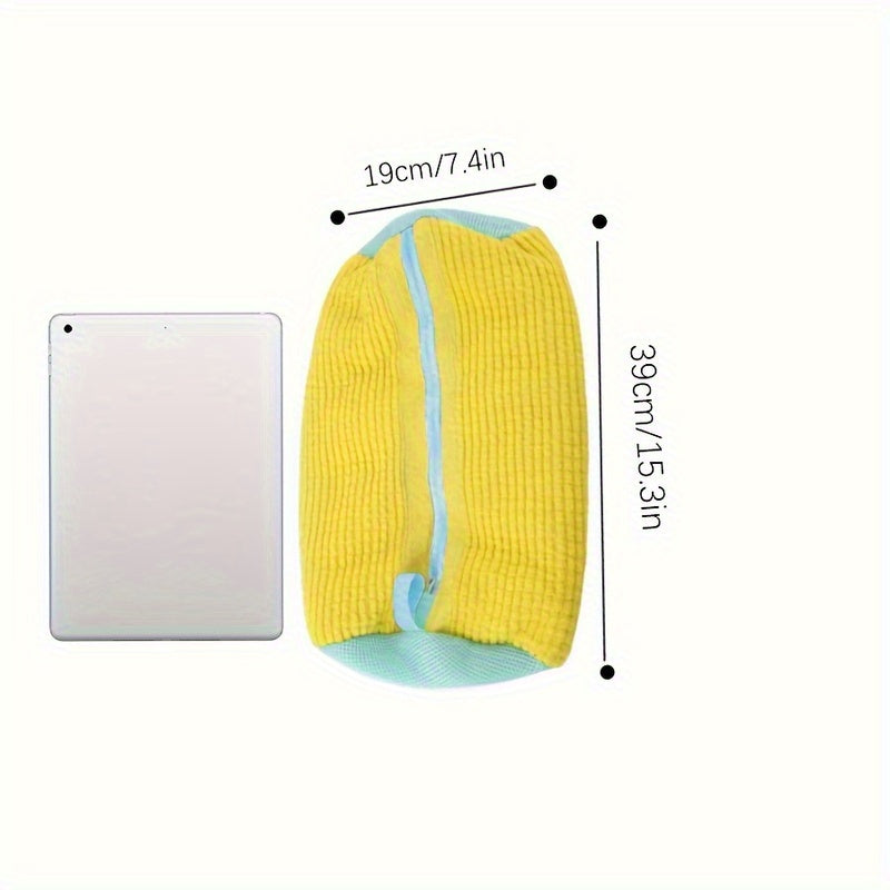 Saco de Lavagem para Sapatos na Máquina de Lavar, Fibra Macia com Envolvimento 360°, Zíper Durável e Reutilizável para Tênis e Sapatos