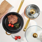 14 Peças Conjunto de Frigideira Preta com Protetores de Panela - Resistente ao Calor, Adequado para Vários Tamanhos de Protetores de Panela para Todos os Fogões, Protetores de Panela Profissional para Frituras e Salteados