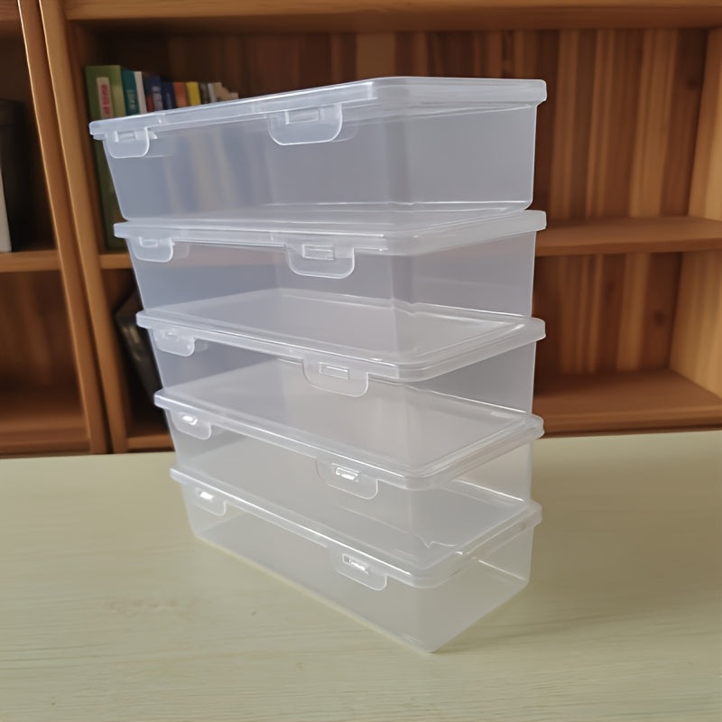 Conjunto de Caixas Organizadoras Transparentes com Tampa