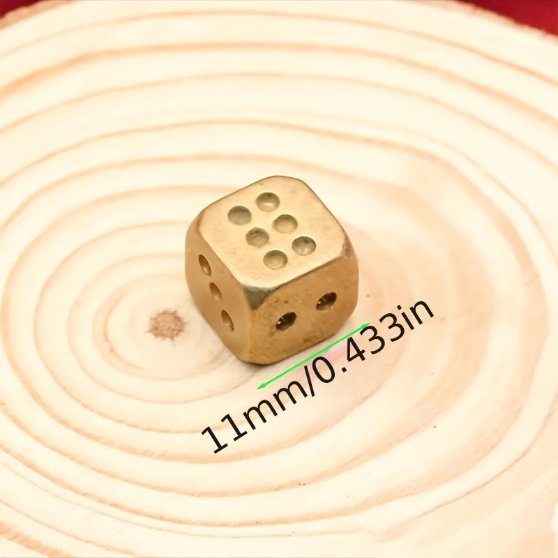 Dados de Entretenimento Dourados, Artesanais, Material para Bar, Presentes Criativos, Dados de Mahjong, Dados Decorativos de Atividades.