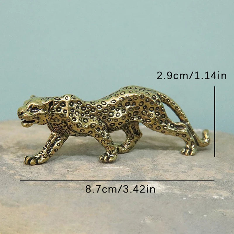 Suporte Decorativo Leopardo Dourado para Potes de Flores