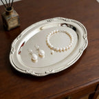 Bandeja Vintage Prateada em Metal