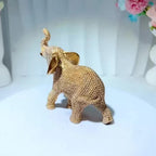 Estatueta de Elefante Dourado em Resina