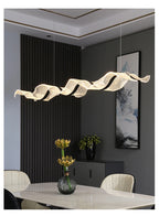 Lustre LED Ondulado Moderno