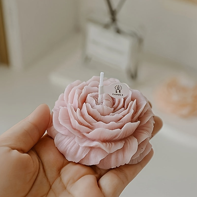 1 Vela Aromática de Flor de Peônia para Decoração Interna - Presente Perfeito para Festas, Casamentos, Aniversários e Datas Especiais (Disponível em Amarelo Limão) - Ideal para Inverno, Ano Novo, Natal e Halloween