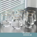 6 Peças de Copos de Vidro - Transparentes e Resistentes para Cerveja, Suco, Chá, Leite e Água - Ideais para Casa, Festas e Mesa de Jantar - Vidraria