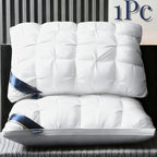 2 unidades/1 unidade Almofadas de Luxo com Qualidade de Hotel 5 Estrelas - 800g Suporte de Pescoço para Sono Profundo, Núcleo Anti-Descaimento para Todas as Estações, Tecido de Poliéster Hipoalergénico para Quartos de Casa e Autocaravanas, Hotéis, Adequadas para Todas as Estações, Roupa de Cama, Conforto de Viagem, Design Elegante