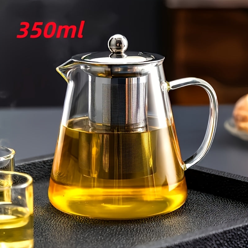 Single Glass Teapot Available in Sizes of 11.8Oz, 18.6Oz, 25.3Oz, And 32.1Oz, Designed for Tea And Water Separation. This Thickened, High-Temperature Resistant Tea Set Is Perfect for Home Brewing And Makes an Excellent Gift for Christmas, New Year