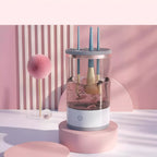 Limpador De Pincel Esponja Maquiagem Elétrico USB Automático Recarregável Lava Armazena Bivolt