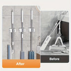 2-Pack Suporte de Parede para Vassoura e Esfregão, Organizador de Ferramentas Multifuncional sem Furação, Acessórios de Limpeza para Banheiro, Cozinha e Jardim, Ganchos Práticos para Casa