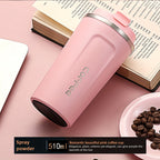 Caneca Térmica de Café, Aço Inoxidável Dupla Parede à Prova de Vazamentos, Acabamento Fosco, Mantém Quente e Frio por Horas, Presente Premium para Amantes de Café e Chá, Utensílio Durável