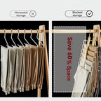 6-Layer Metal Paint Pant Hangers, Multifunctional, Space-Saving, Versatile for Closet Organization, Suitable for Pants, Jeans, Scarves, Wardrobes, And Bedroom Storage