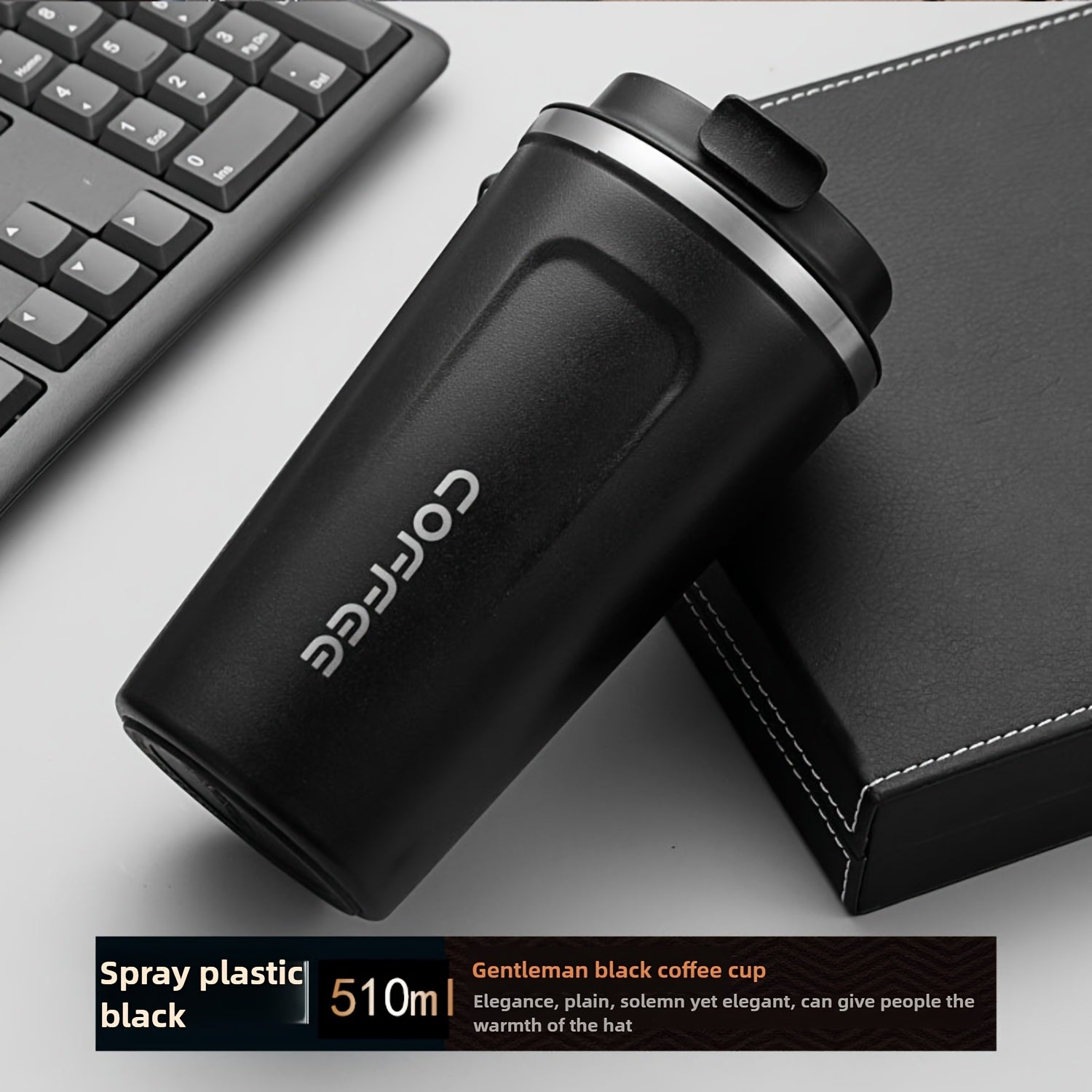 Caneca Térmica de Café, Aço Inoxidável Dupla Parede à Prova de Vazamentos, Acabamento Fosco, Mantém Quente e Frio por Horas, Presente Premium para Amantes de Café e Chá, Utensílio Durável