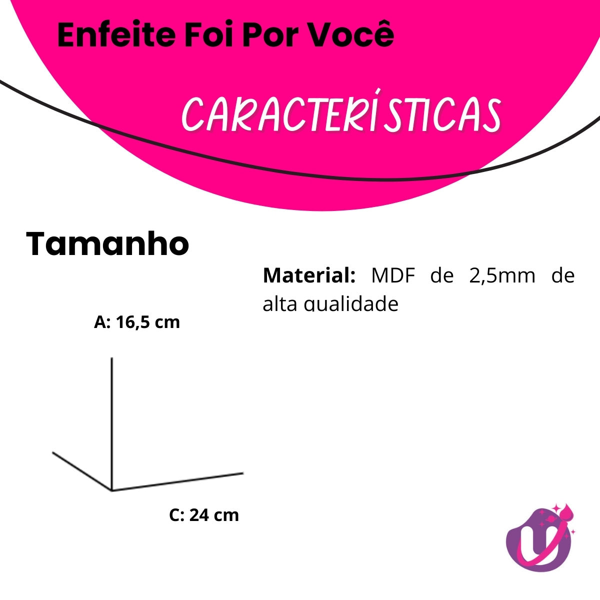 Enfeite Decorativo Foi Por Você em MDF com Base 24cm – Decoração Temática Páscoa