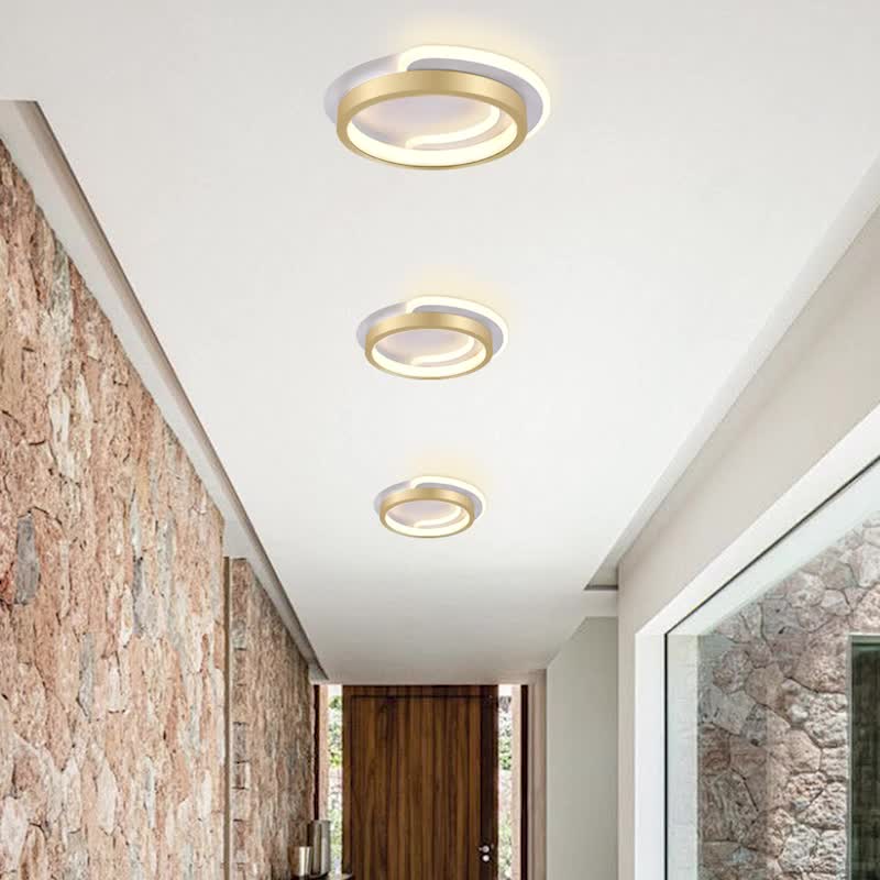 Ceiling Lamp, Modern Adjustable 23W Plafon Light, Strong And Economical Bivolt 110-265V Bedroom Lamp, Modern Lighting for Living Room, Bedroom, And Kitchen, 3 in 1, Golden Color