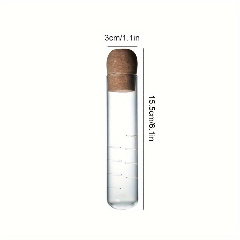 Garrafa Vazia de Infusor de Chá de Vidro Mini Transparente, Garrafa de Vidro com Tampa, Tubo de Ensaio para Chá, Conjunto de Utensílios de Cozinha