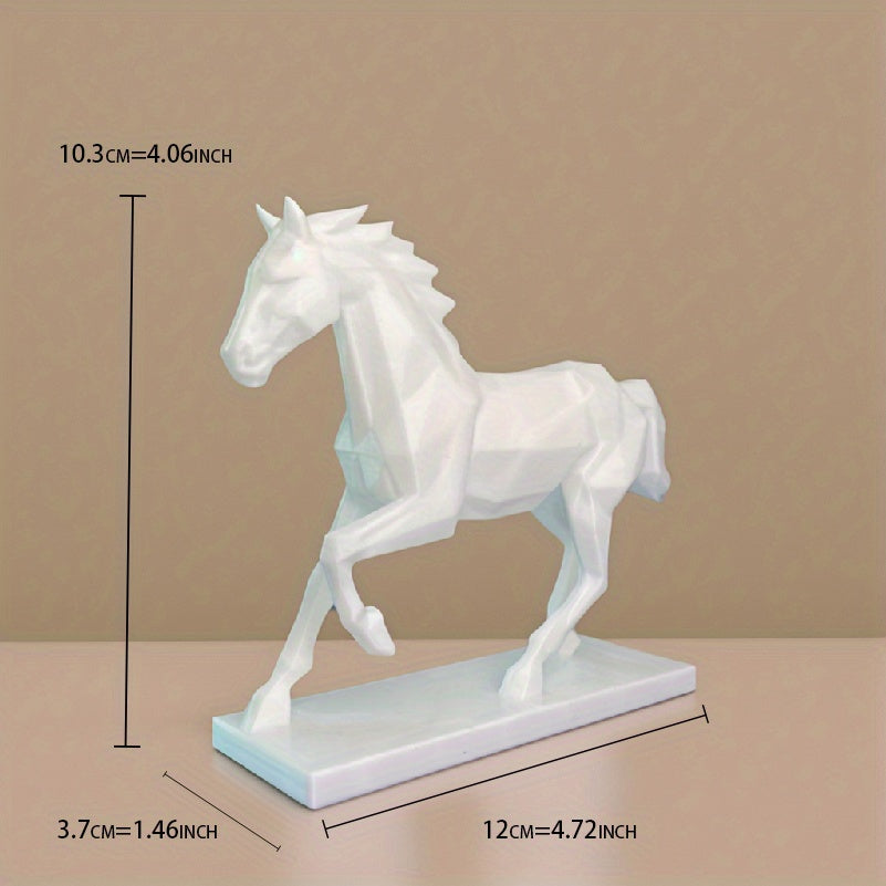 Elegante Estatueta de Cavalo em Cerâmica Branca Nórdica, uma Escultura de Cavalo Estilosa Ideal para Decorar a Sua Mesa de Sala de Estar, Escritório Doméstico Moderno ou Estante. Uma Ideia de Presente Perfeita para Inaugurações de Casas ou Casamentos