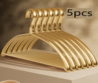 5/10pcs of Durable Matte Golden Hangers - Sleek, Lightweight, And Sturdy Metal Frames, Perfect for Aesthetic Indoor Decor, Home Decoration, Dorms, Schools, Bedrooms, And Bathrooms