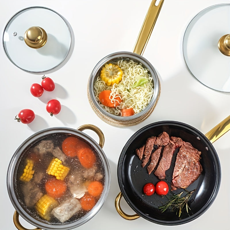 14 Peças Conjunto de Frigideira Preta com Protetores de Panela - Resistente ao Calor, Adequado para Vários Tamanhos de Protetores de Panela para Todos os Fogões, Protetores de Panela Profissional para Frituras e Salteados