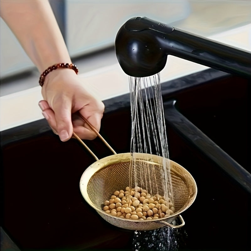 Conjunto de 3 Filtros de Malha Fina Dourada, Peneira de Farinha, Coador de Cozinha, Utensílios de Pastelaria, Acessórios de Cozinha, Utensílios de Cozinha, Ferramentas de Restaurante