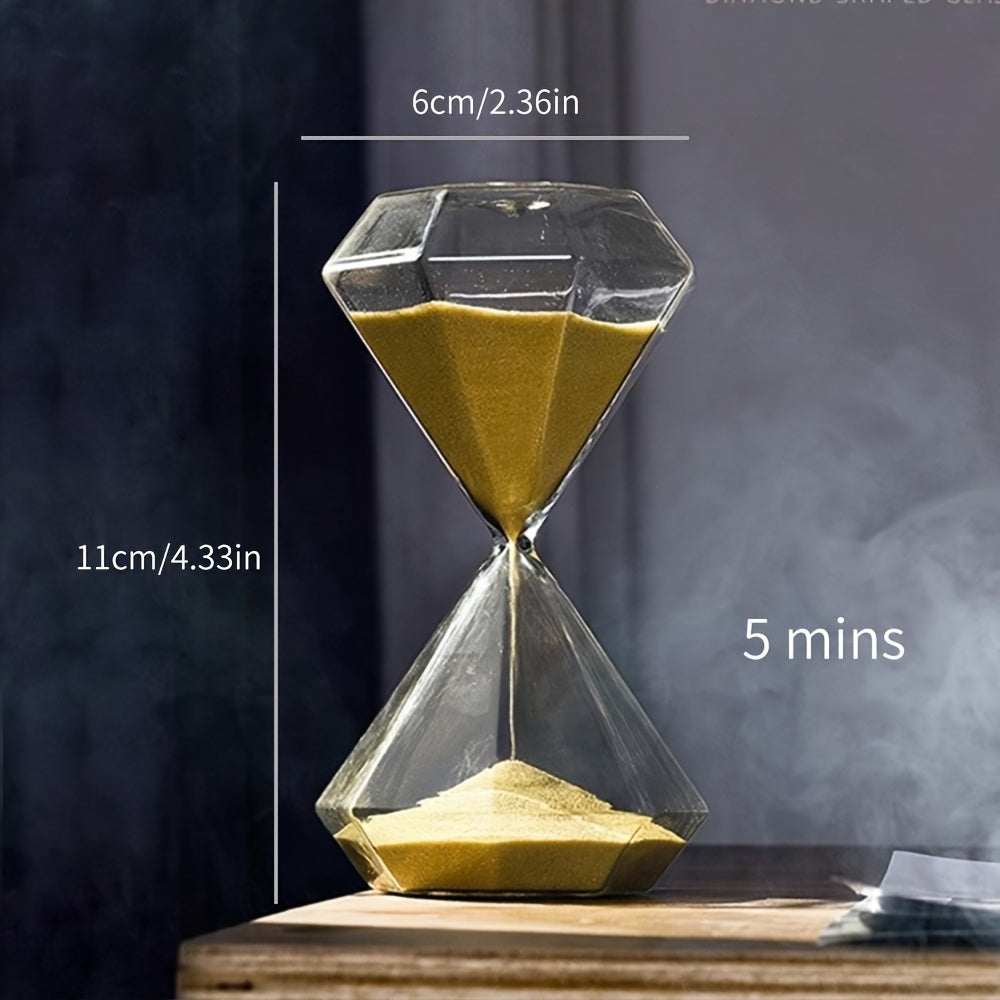 5-Minute Diamond Hourglass Timer Home Decor - Creative Gift for Friends and Family