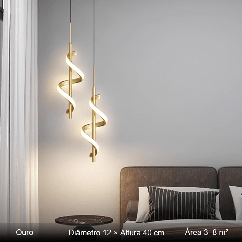 Luminária De Teto Pendente Led Moderna Lustre para Corredor Sala Quarto Moderna