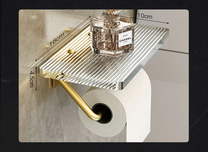Suporte de Papel Higiênico com Prateleira