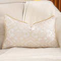 1 Peça de Fronha Decorativa Jacquard Dourada, Decoração Falsa para Sala de Estar
