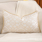 1 Peça de Fronha Decorativa Jacquard Dourada, Decoração Falsa para Sala de Estar