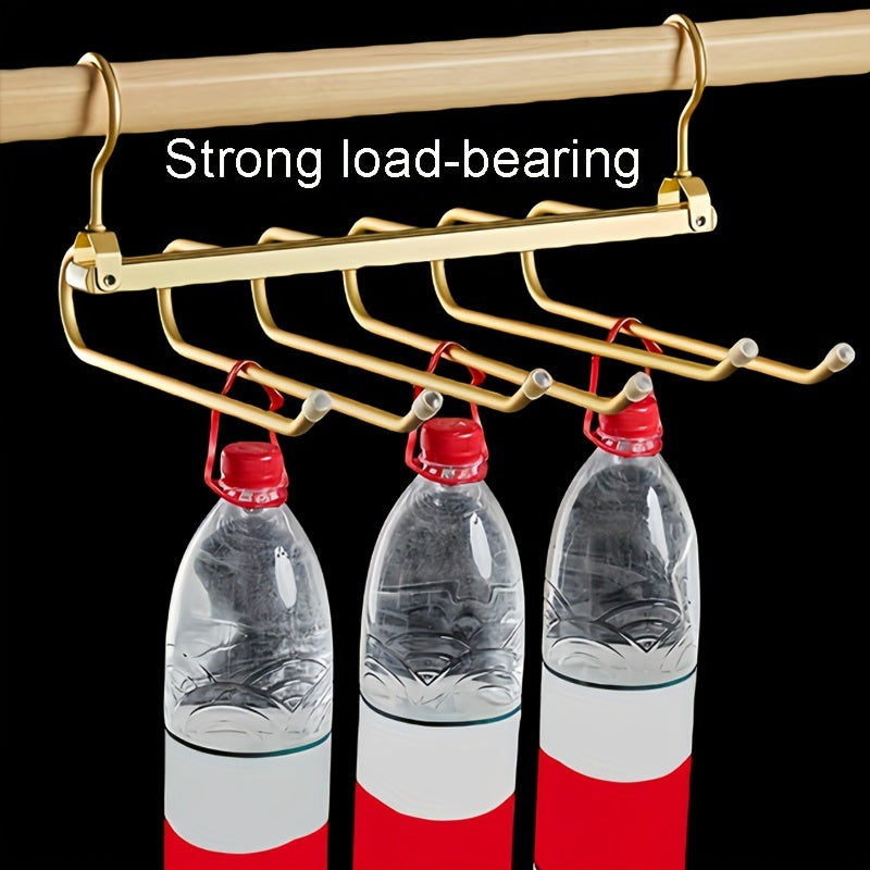 6-Layer Metal Paint Pant Hangers, Multifunctional, Space-Saving, Versatile for Closet Organization, Suitable for Pants, Jeans, Scarves, Wardrobes, And Bedroom Storage