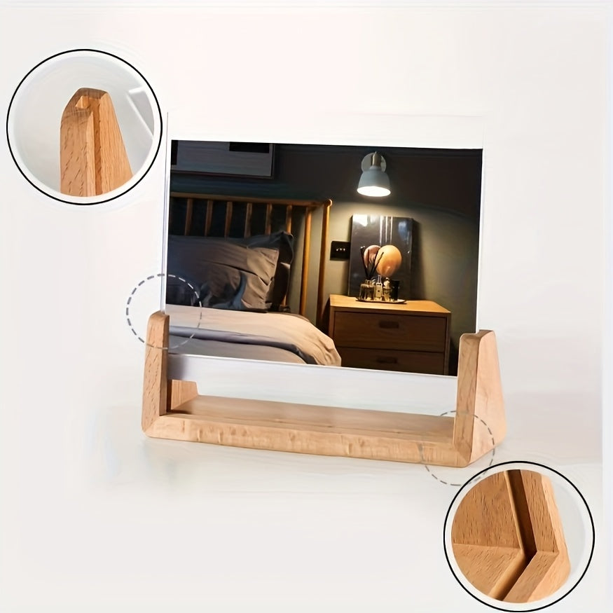 1pc Moldura Retangular Vertical de Madeira em Forma de U Clássica - Suporte para Fotos DIY para Casamentos, Formaturas, Decoração de Escritório e Casa, Organizador de Mesa Durável com Design Atemporal