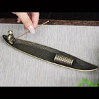 1 Suporte de Incenso Vintage em Forma de Peixe - Queimador Zen e Meditação Artesanal para Decoração de Casa, Sem Necessidade de Eletricidade, Perfeito para Natal, Halloween, Páscoa, Hanukkah, Ação de Graças, Acessórios de Relaxamento | Trabalho Artístico em Metal | Design Intricado em Metal, Suporte de Incenso