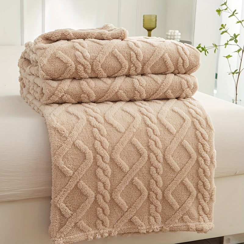 Manta Geométrica 3D em Microfibra Super Macia