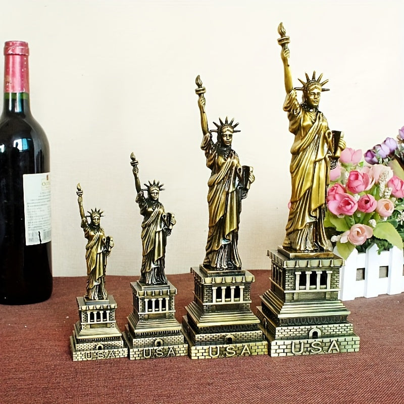 Escultura Metálica Intrincada da Estátua da Liberdade - Decoração Elegante para Casa, Lembrança de Viagem Perfeita & Presente de Férias, Ideal para Decoração de Quarto