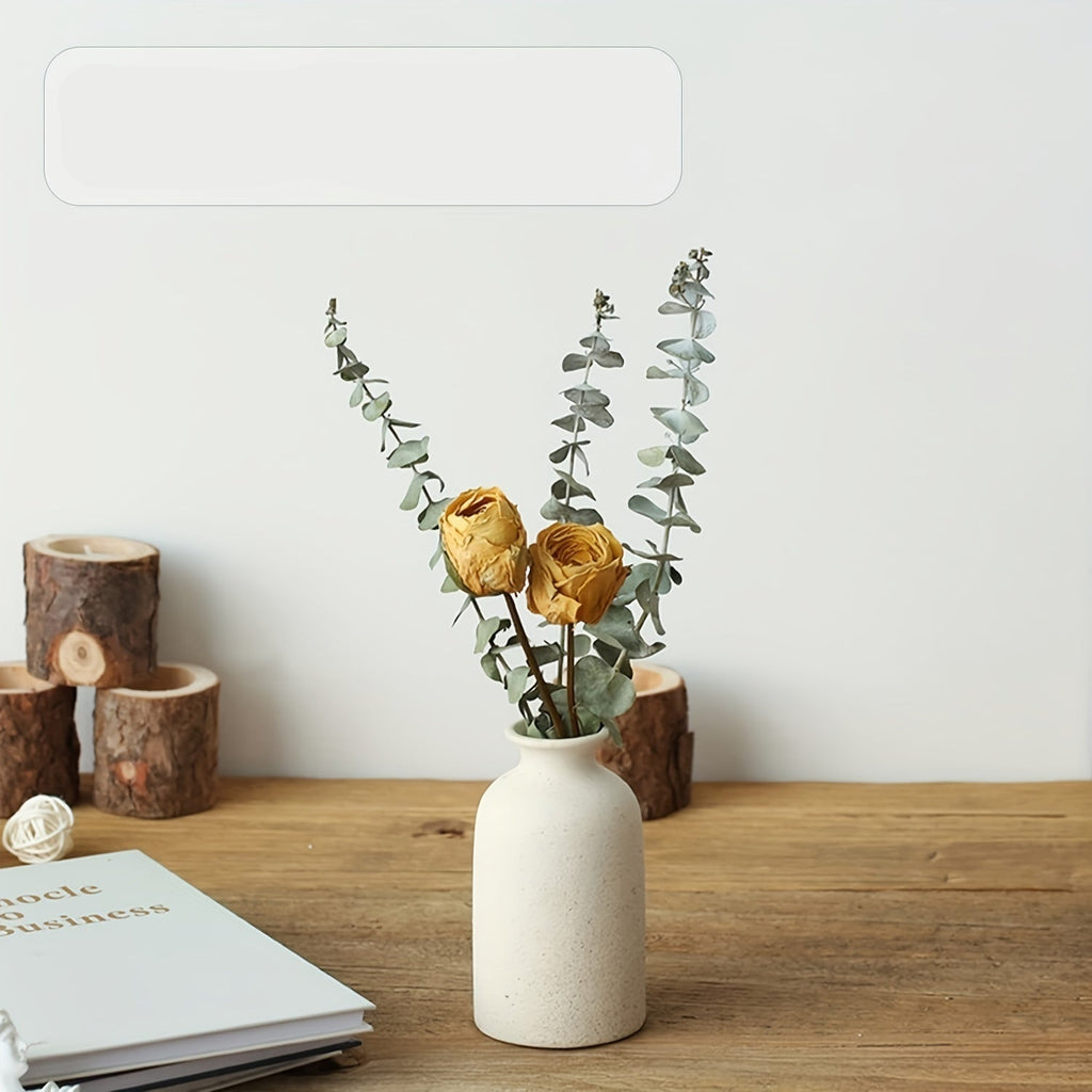 Conjunto de 3 Vasos de Cerâmica Bohemian - Acabamento Fosco, Desenhos Geométricos e Florais para Decoração Elegante de Casa | Ideal para Sala de Estar, Entrada, Estante de Livros, Armário de Vinho, Expositor de TV, Vasos de Decoração para Casa