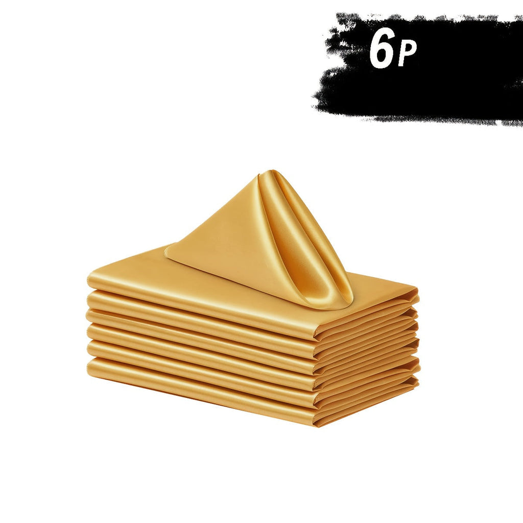 6/12 Peças de Guardanapos de Cetim Macio, Guardanapos Simples e Elegantes - Perfeitos para Casamentos, Chá de Panela, Festas e Decorações de Restaurantes