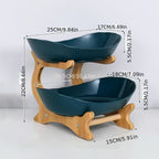 Cesto de Frutas e Legumes de Madeira de 2/3 Níveis com Pernas de Madeira - Organizador de Cozinha Versátil para Frutas, Legumes e Gelo - Perfeito para Armazenamento no Frigorífico, Cesto de Frutas para Cozinha