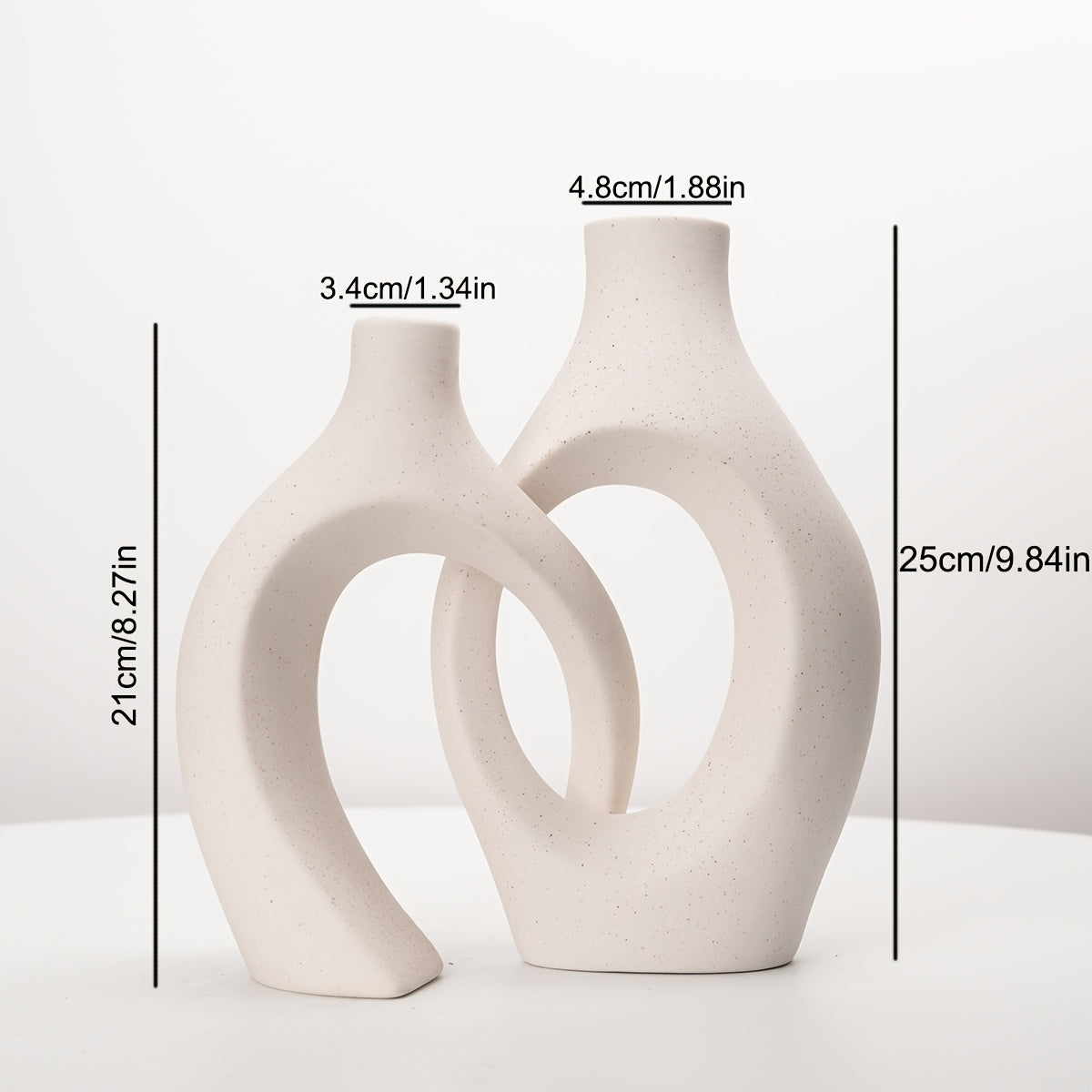 Conjunto de 2 Vasos de Cerâmica