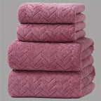 Conjunto de 4 Toalhas de Banho Premium Espessas - 2 Toalhas de Banho + 2 Toalhas de Mão. Altamente Absorventes, Sem Fiapos, Macias, Suaves para a Pele e de Secagem Rápida. Ideais para Outono e Inverno, Natação, Fitness e Uso Portátil. Adequadas para Sauna, Banheiro e como Presente de Natal